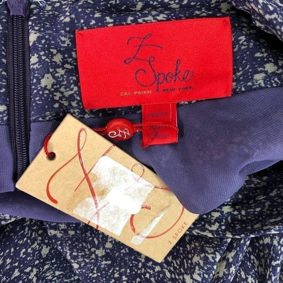 Z Spoke by Zac Posen New York 100% Silk Flared Flouncy Skirt - Picture 6 of 7